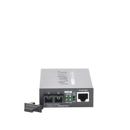 Convertidor de Medios 1000 Mbps UTP/Fibra Óptica Mono-Modo Hasta 20 Km, Conector SC