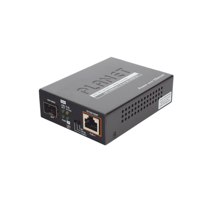 Convertidor de Medios PoE, 1 Puerto RJ45 Gigabit con Salida PoE 802.3af/at/bt (Hasta 60 W)/ 1 Puerto SFP 100/1000BASE-X
