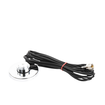Montaje Magnético para Antenas de 3/4"(NMO), 3.5 m de Cable RG58U y Conector UHF (PL259) Macho.