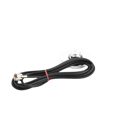 Montaje Magnético para Antenas de 3/4"(NMO), 3.5 m de Cable RG58U y Conector UHF (PL259) Macho.