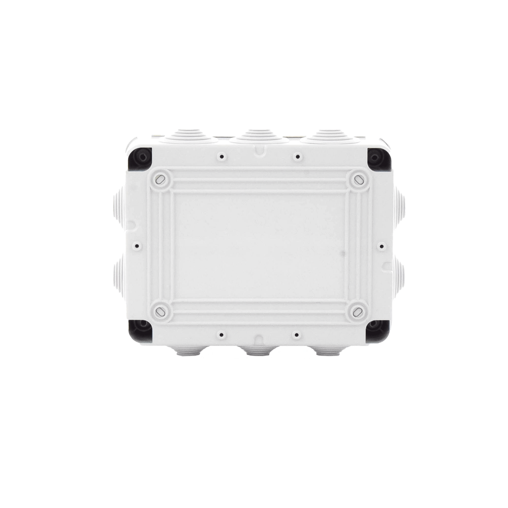 Caja de derivación de PVC Auto-extinguible con 10 entradas, tapa atornillada, 190 x 140 x 70 MM, Para Exterior (IP55)