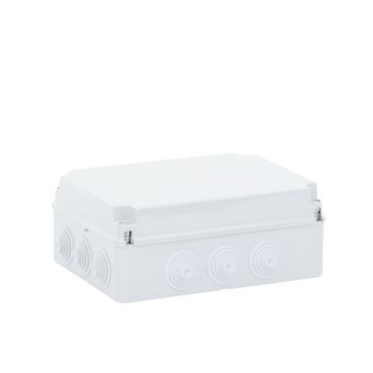 Caja Estanca de PVC Para Derivación y Conexión, 12 Entradas, Tapa Atornillada, 300x220x120 mm  (Área interna), Uso Exterior IP55, Material que no Propaga el Fuego y Libre de Hálogenos