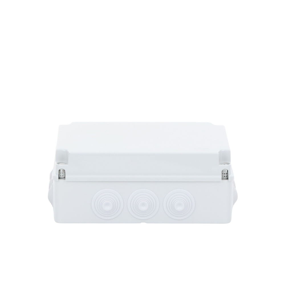 Caja Estanca de PVC Para Derivación y Conexión, 12 Entradas, Tapa Atornillada, 300x220x120 mm  (Área interna), Uso Exterior IP55, Material que no Propaga el Fuego y Libre de Hálogenos