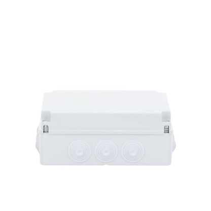 Caja Estanca de PVC Para Derivación y Conexión, 12 Entradas, Tapa Atornillada, 300x220x120 mm  (Área interna), Uso Exterior IP55, Material que no Propaga el Fuego y Libre de Hálogenos