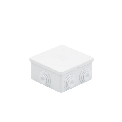 Caja Estanca de PVC Para Derivación y Conexión, 10 Entradas, Tapa con Tornillo de 1/4" de Vuelta, 150x110x70 mm (Área interna), Uso Exterior IP55, Material que no Propaga el Fuego y Libre de Hálogenos
