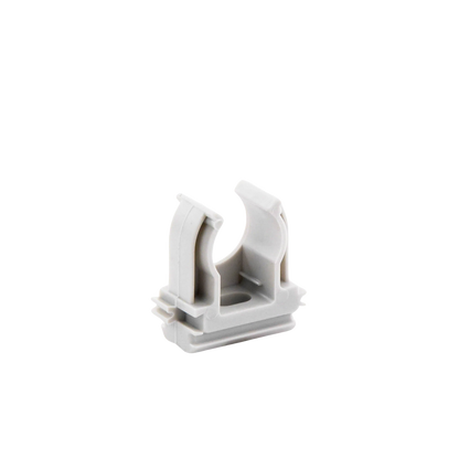 Soporte de presión (Abrazadera), PVC Auto-extinguible, abierto para tubería de 16 mm