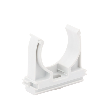 Soporte de presión (Abrazadera), PVC Auto-extinguible, abierto para tubería de 32 mm
