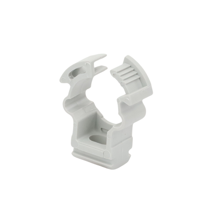 Soporte de collar (Abrazadera), PVC Auto-extinguible, cerrado para tubería de 16 mm