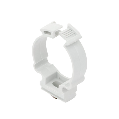 Soporte de collar (Abrazadera), PVC Auto-extinguible, cerrado para tubería de 32 mm