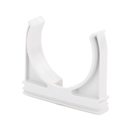 Soporte de presión (Abrazadera), PVC Auto-extinguible, abierto para tubería de 50 mm