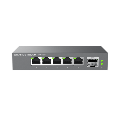 Switches de red Multi-Gigabit de 2.5G No Administrable / 5 Puertos RJ45 de 100/1000/2500Mbps / 1 puerto de fibra SFP+