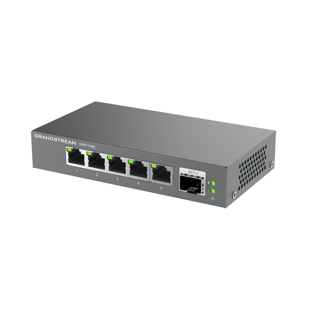 Switches de red Multi-Gigabit de 2.5G No Administrable / 5 Puertos RJ45 de 100/1000/2500Mbps / 1 puerto de fibra SFP+