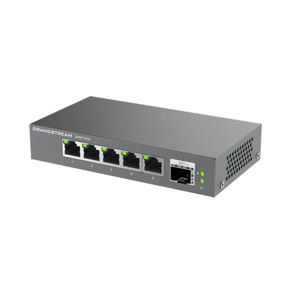 Switches de red Multi-Gigabit de 2.5G No Administrable / 5 Puertos RJ45 de 100/1000/2500Mbps / 1 puerto de fibra SFP+