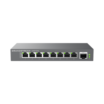 Switches de red Multi-Gigabit de 2.5G No Administrable / 8 Puertos RJ45 de 100/1000/2500Mbps / 1 puerto de fibra SFP+