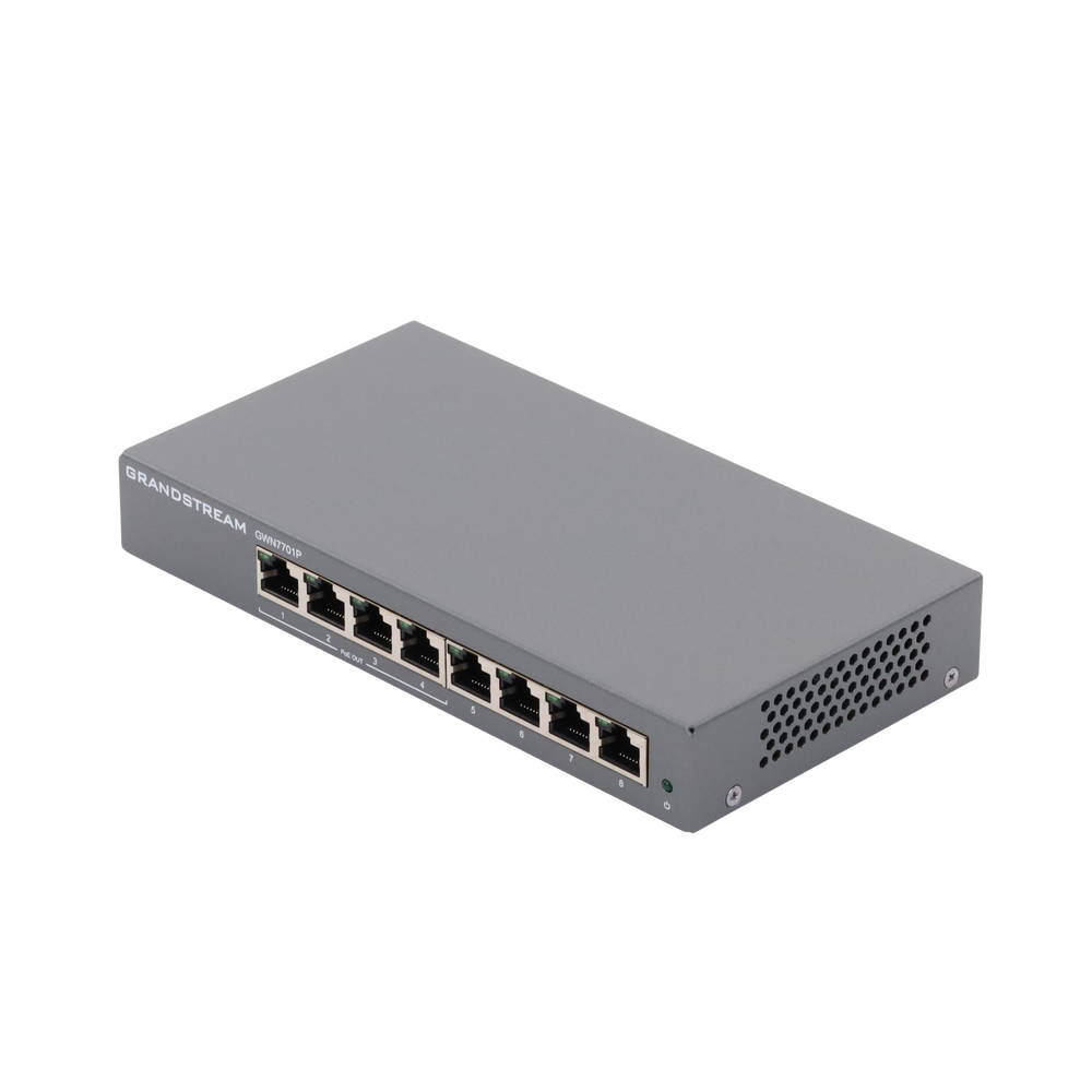 Switch PoE+ Gigabit No Administrable / 8 puertos 10/100/1000 Mbps / 4 puertos PoE+ /  hasta 60W