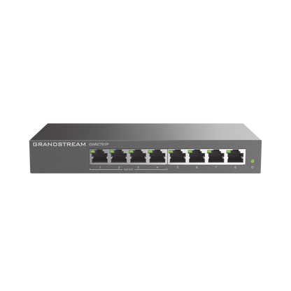Switch PoE+ Gigabit No Administrable / 8 puertos 10/100/1000 Mbps / 4 puertos PoE+ /  hasta 60W