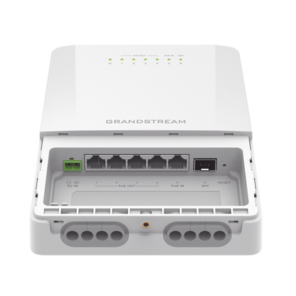 Switch PoE Lite administrable para exteriores de 6 puertos (5GE+1SFP) / Clasificación IP66 a prueba de polvo y agua