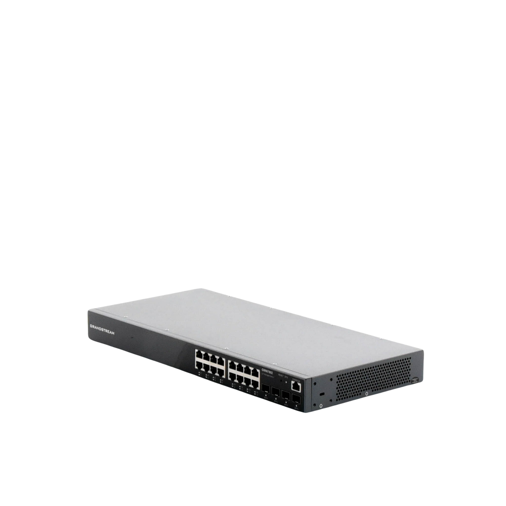 Switch Gigabit Administrable / 16 puertos 10/100/1000 Mbps + 4 Puertos SFP Uplink / Compatible con GWN Cloud.