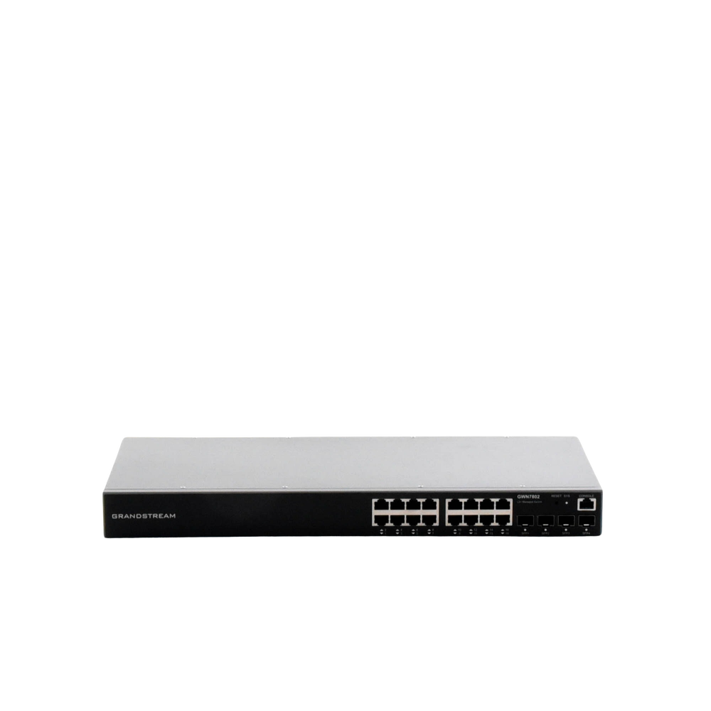 Switch Gigabit Administrable / 16 puertos 10/100/1000 Mbps + 4 Puertos SFP Uplink / Compatible con GWN Cloud.