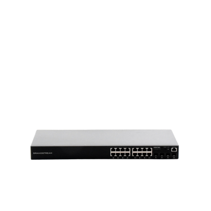 Switch Gigabit Administrable / 16 puertos 10/100/1000 Mbps + 4 Puertos SFP Uplink / Compatible con GWN Cloud.