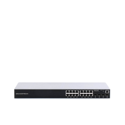 Switch Gigabit PoE+ Administrable / 16 puertos 10/100/1000 Mbps + 4 Puertos SFP Uplink / Hasta 240W / Compatible con GWN Cloud.