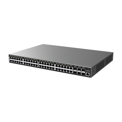 Switch Gigabit  Administrable / 48 puertos 10/100/1000 Mbps + 6 Puertos SFP+ / Compatible con GWN Cloud.