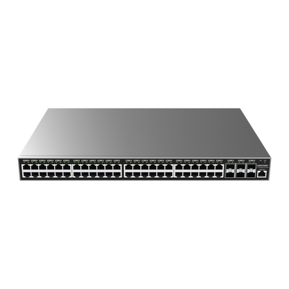 Switch Gigabit PoE+ Administrable / 48 puertos 10/100/1000 Mbps + 6 Puertos SFP+ / Hasta 400W / Compatible con GWN Cloud.