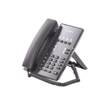 Teléfono IP para Hotelería, profesional con 8 teclas programables para servicio rápido, plantilla personalizable con PoE