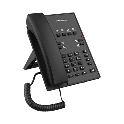 Teléfono IP para Hotelería, profesional con 8 teclas programables para servicio rápido, plantilla personalizable con PoE