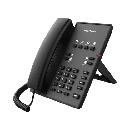Teléfono IP para Hotelería, profesional con 8 teclas programables para servicio rápido, plantilla personalizable con PoE