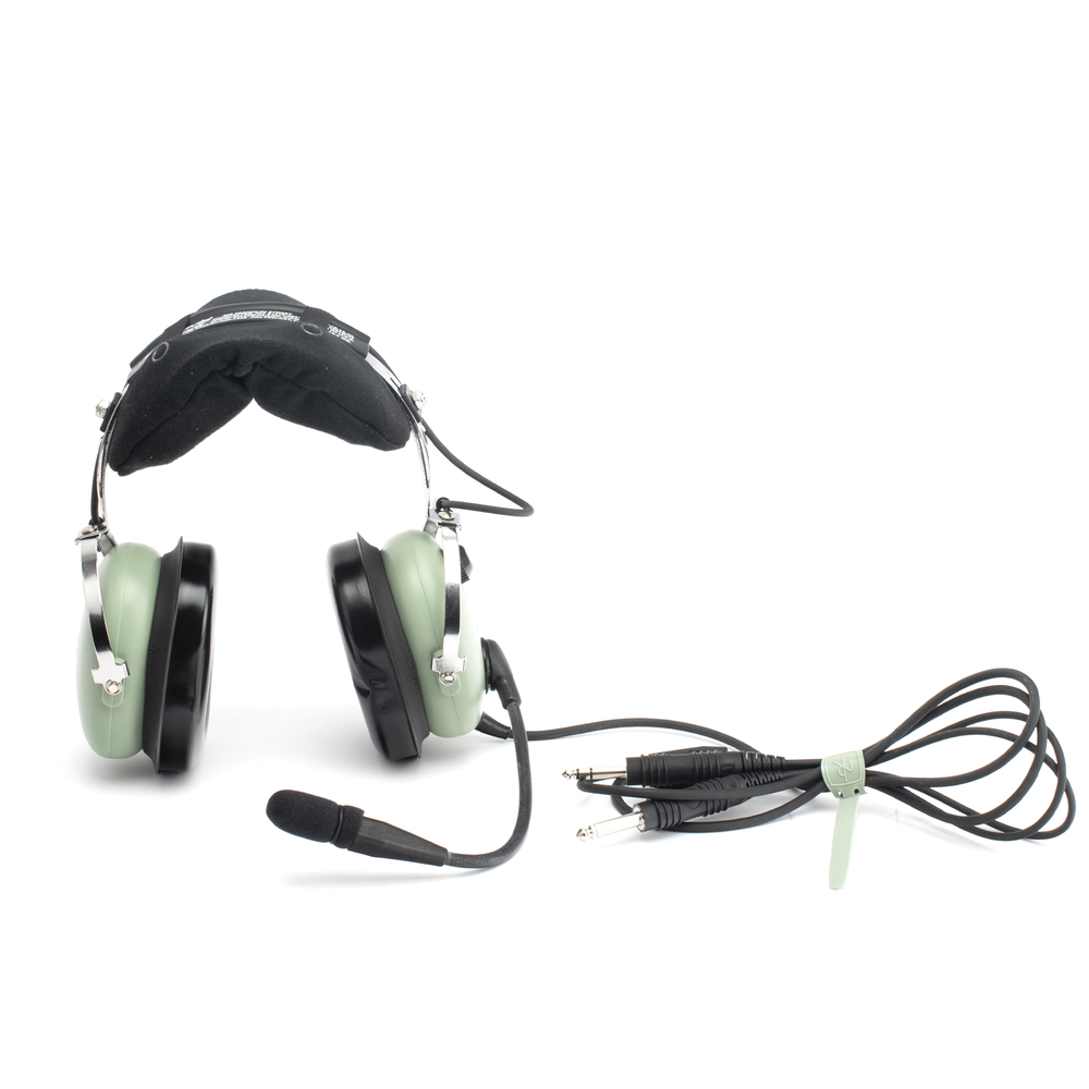 Auriculares de ala fija con atenuación de ruido pasivo para aviación general