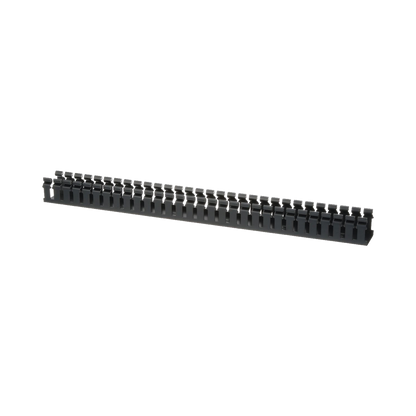 Canaleta Ranurada de PVC sin Tapa, Tipo H (Tapa Abisagrada), 55.1 mm de Ancho, 50.3 mm de Alto y 1828.8 mm de Largo, Color Negro