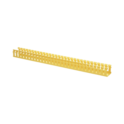 Canaleta Ranurada de PVC sin Tapa, Tipo H (Tapa Abisagrada), 2 in de Ancho, 2 in de Alto y 1828.8 mm de Largo, Color Amarillo