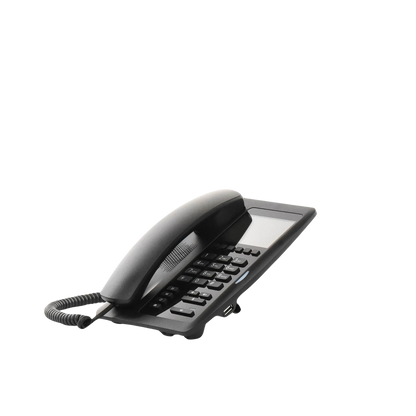 (H5W Color Negro)Teléfono IP WiFi para Hotelería, profesional de gama alta con pantalla LCD de 3.5 pulgadas a color, 6 teclas programables para servicio rápido (Hotline) PoE