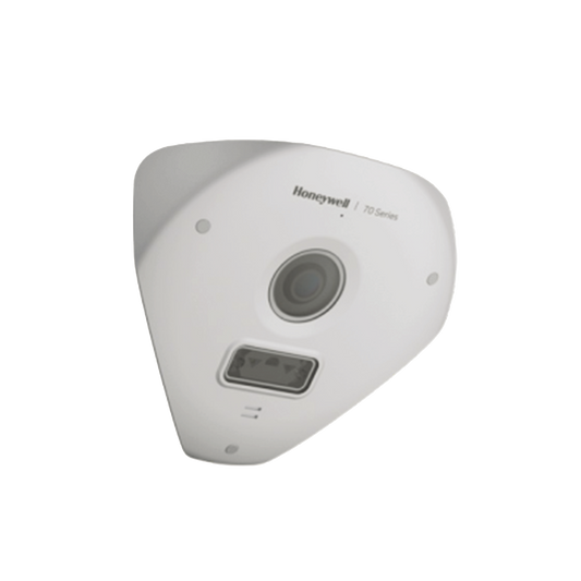 Camara de Esquina IP 5 Megapixel / Lente Fijo 2.3 mm / 6 mts IR Invisible / NDAA / Fisheye / H.265 /  Exterior IP66 / NEMA 4X / Antivandálica IK10 / PoE / Alarmas I/O / Serie 60 / Honeywell Security / Micrófono Interconstruido / Audio I/O