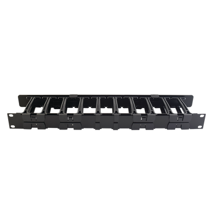 Organizador de Cable Horizontal RouteIT, Sencillo, Para Rack de 19in, 4in de profundidad, 1UR