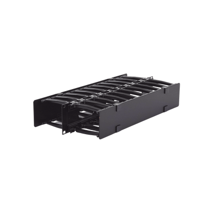 Organizador de Cable Horizontal RouteIT, Doble, Para Rack de 19in, 4in de profundidad, 2UR