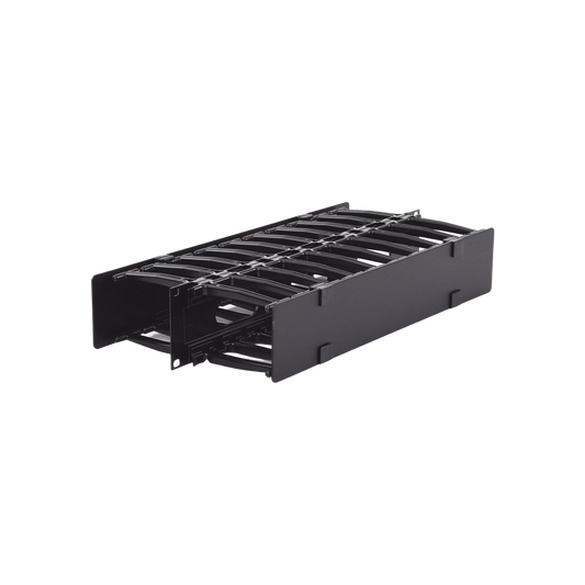 Organizador de Cable Horizontal RouteIT, Doble, Para Rack de 19in, 4in de profundidad, 2UR