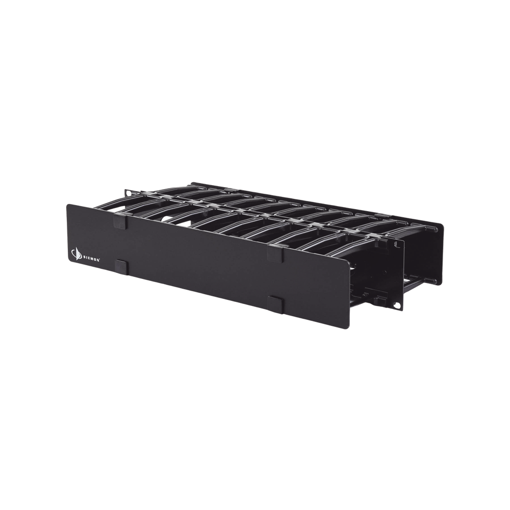 Organizador de Cable Horizontal RouteIT, Doble, Para Rack de 19in, 4in de profundidad, 2UR