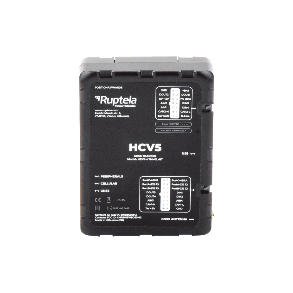Localizador 4G LTE Obtenga información de la computadora del vehiculo lectura CAN, OBD y LCV / Sensores Bluetooth / Vehiculos ligeros / Vehiculos pesados  / RS485 / RS232 / Análogico / RFID