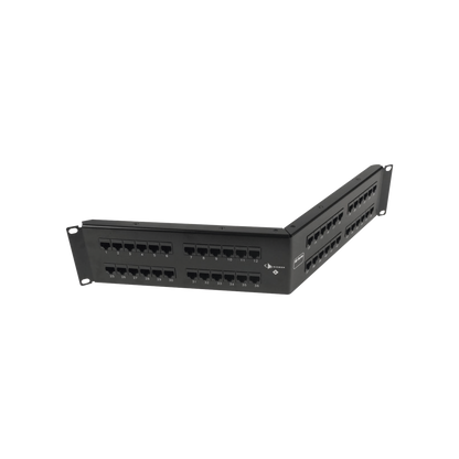 Patch Panel UTP HD6 Categoría 6, de 48 puertos, Angulado para alta densidad de puertos, 2UR