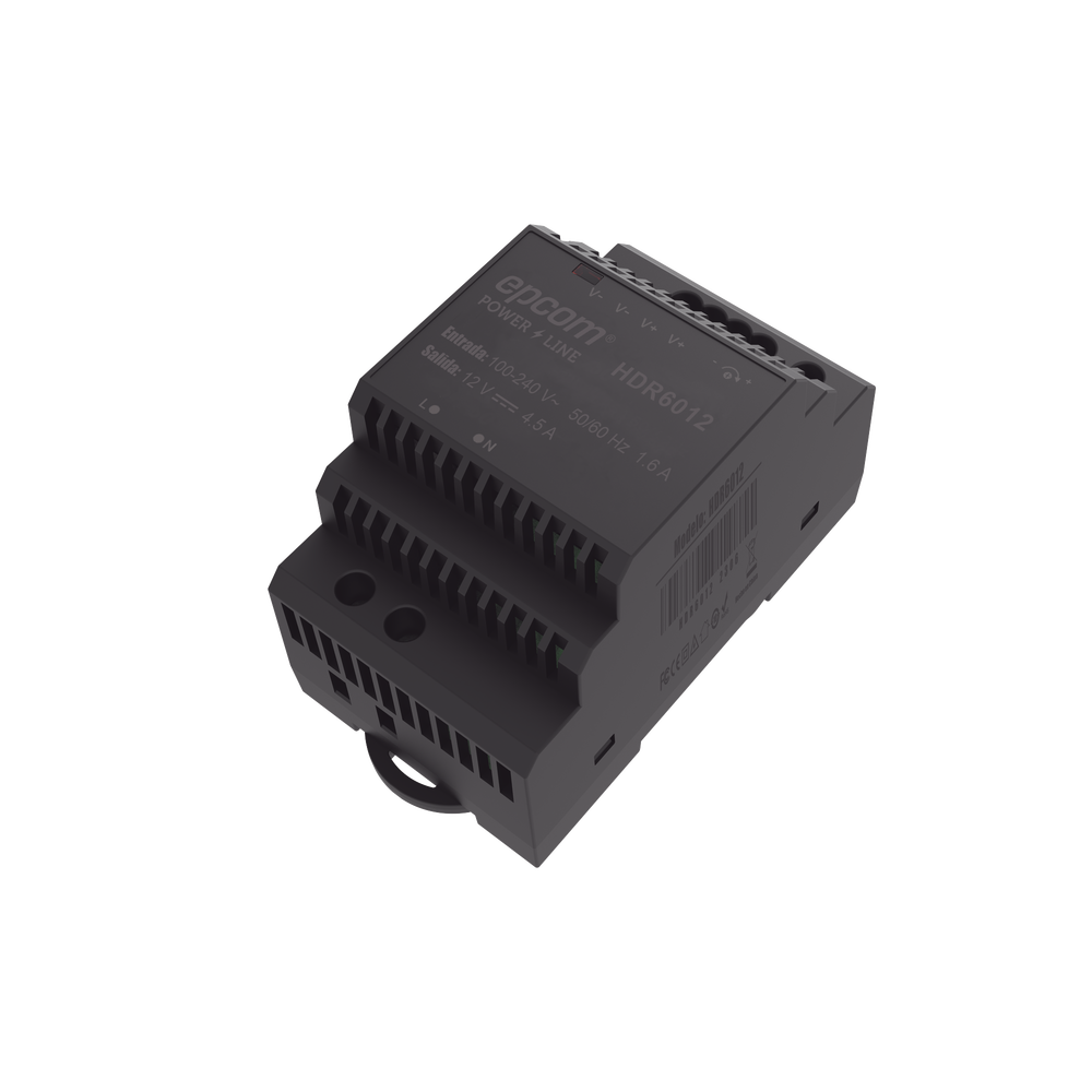 Fuente de Poder Industrial Entrada: 100-240 Vca / Salida: 15 Vcc/ 4 A/ 60 W/ Riel Din