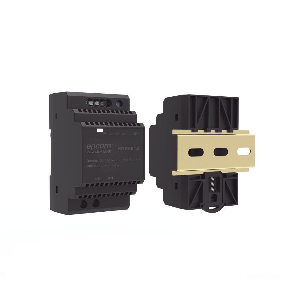 Fuente de Poder Industrial Entrada: 100-240 Vca / Salida: 15 Vcc/ 4 A/ 60 W/ Riel Din