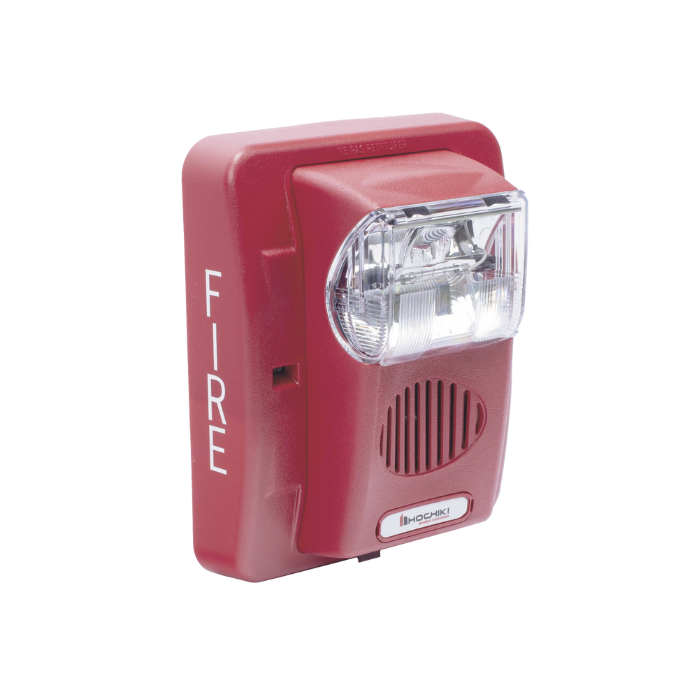 Sirena Estrobo, 12 Vcd, Multi-Candela 15 hasta 110 cd, Montaje En Pared, Color Rojo, Serie HEC3 (0500-05980) Hochiki