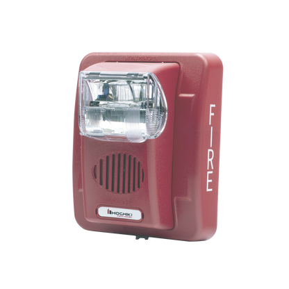 Sirena Estrobo, 24 Vcd, Multi-Candela 15 hasta 110 cd, Montaje En Pared, Color Rojo, Serie HEC3 (0500-06020), Hochiki