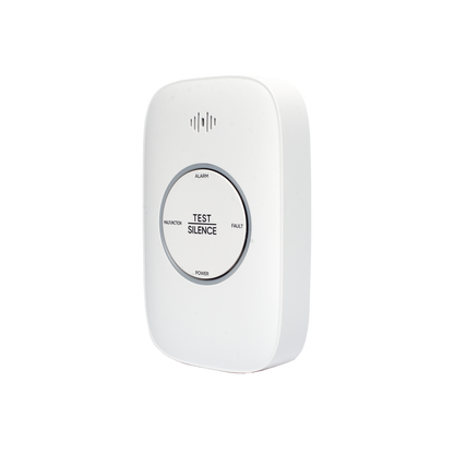 (HikFire) Detector de Gas Natural Metano (CH4) / Alarma Temprana / Salida para cierre de Válvula y/o  activación de Ventilador / Protección IP30 / Alarma de 70dB a 115dB a 1 metro de distancia
