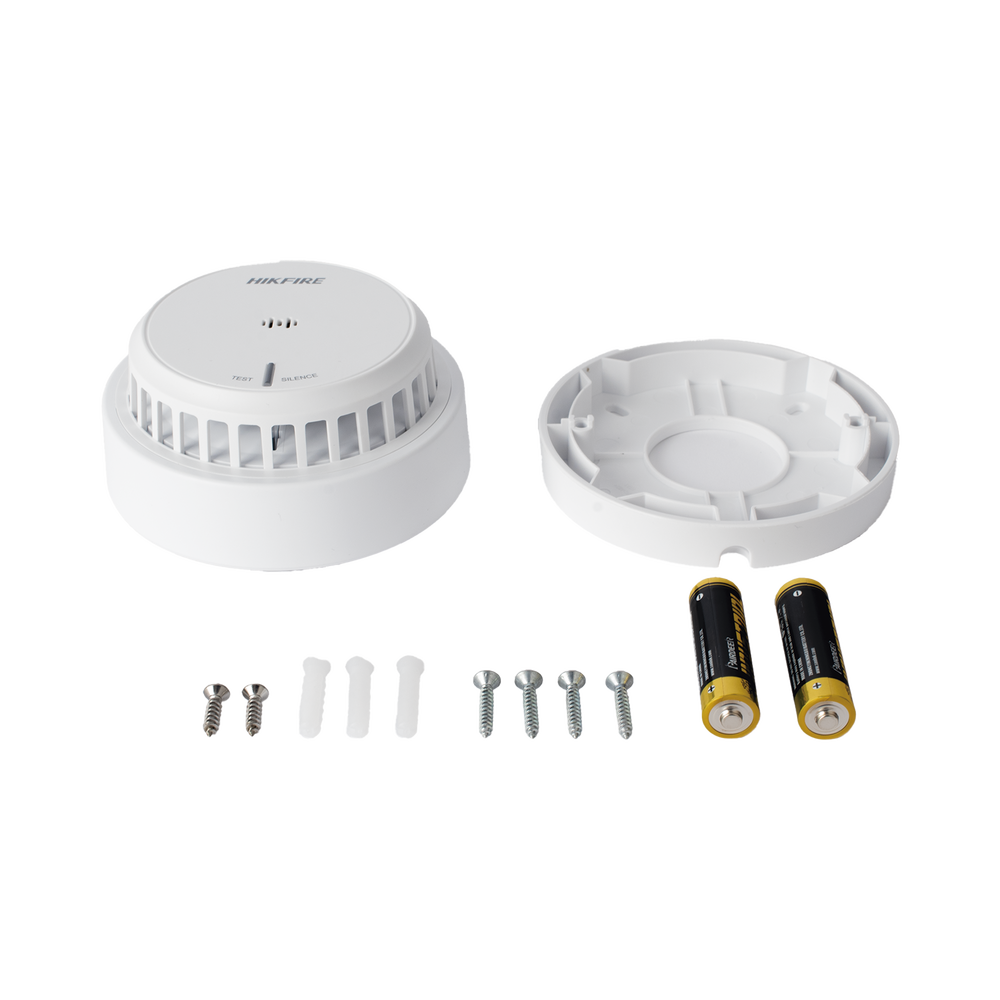 (HikFire) Detector de Humo Óptico Hikvision / Tecnología Avanzada de Detección de Incendios / Alarma Temprana y Fiabilidad Certificada / Soporta Salida de Alarma
