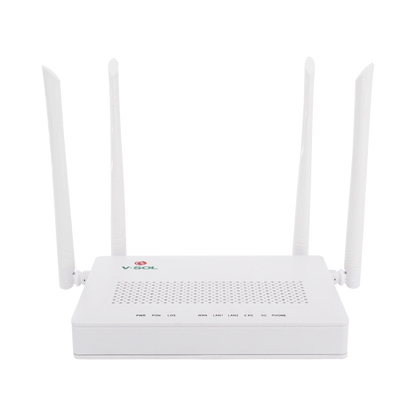 ONU Dual G/EPON con Wi-Fi AC de doble banda, 1 puerto SC/UPC + 2 puertos LAN Gigabit + 1 puerto FXS