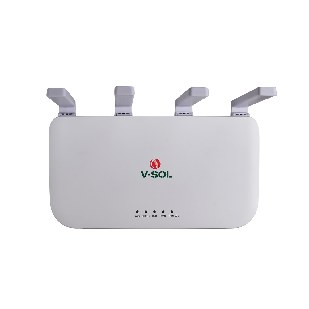 ONU DualMode EPON/GPON / Wi-Fi 6 / 1 Puerto FXS / 4 Puertos Gigabit / 1 Puerto USB / 1 Puerto SC/UPC