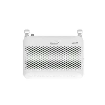 ONU GPON WiFi (2.4/5 GHz), 2 antenas de 5 dBi, Compatible con OLT de Terceros, MIMO 2x2, 4 puertos Gigabit + 1 POTS + USB, conector SC/UPC (Gestión WAN desde la Interfaz de la ONU)